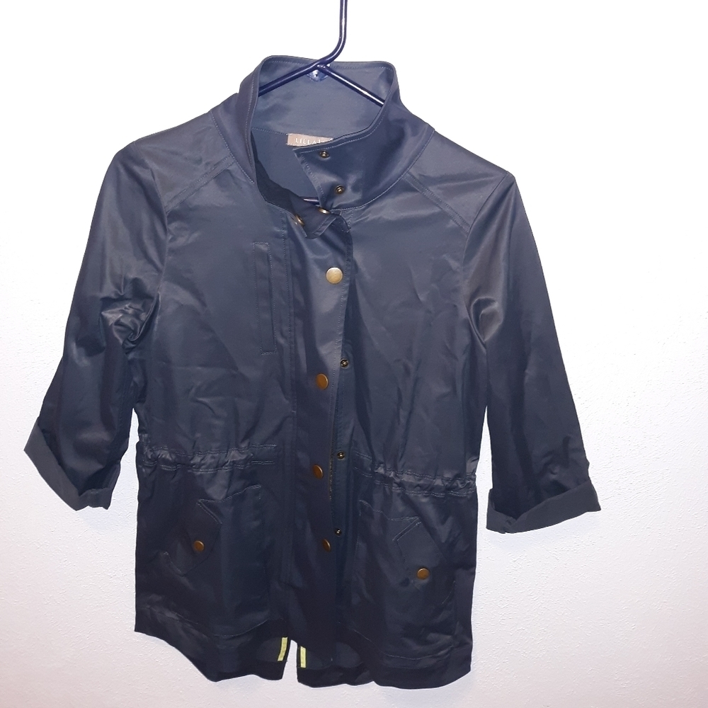 Lilla P jacket Anorak steel blue gray size small